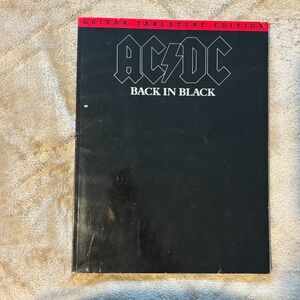 AC/DC Back in Black Guitar Tablature Songbook Vintage AMSCO 1990